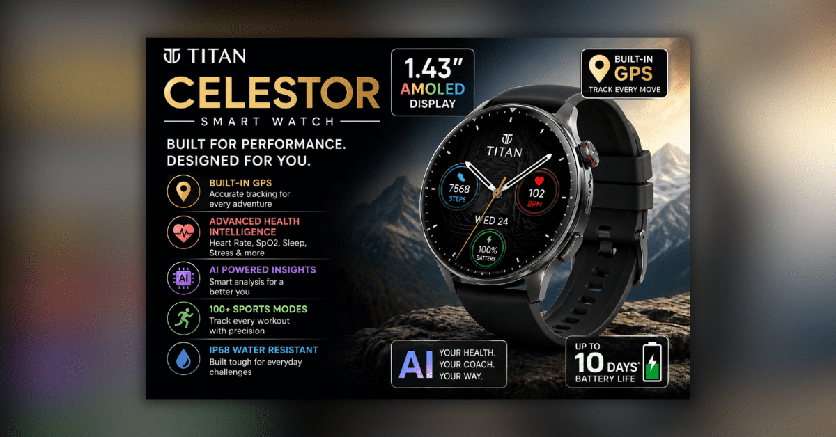 Smart Watch with GPS for health and fitness tracking