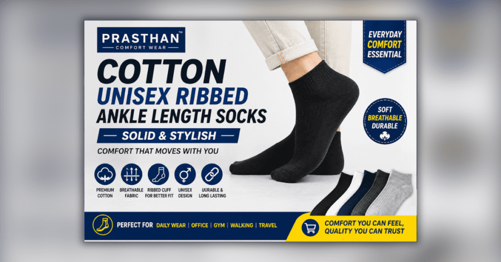 Cotton Ankle Socks soft breathable socks for daily comfort