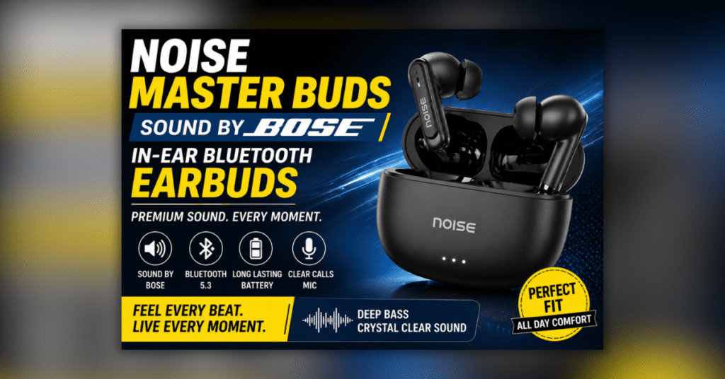 Noise Master Buds in-ear Bluetooth earbuds with Bose sound quality