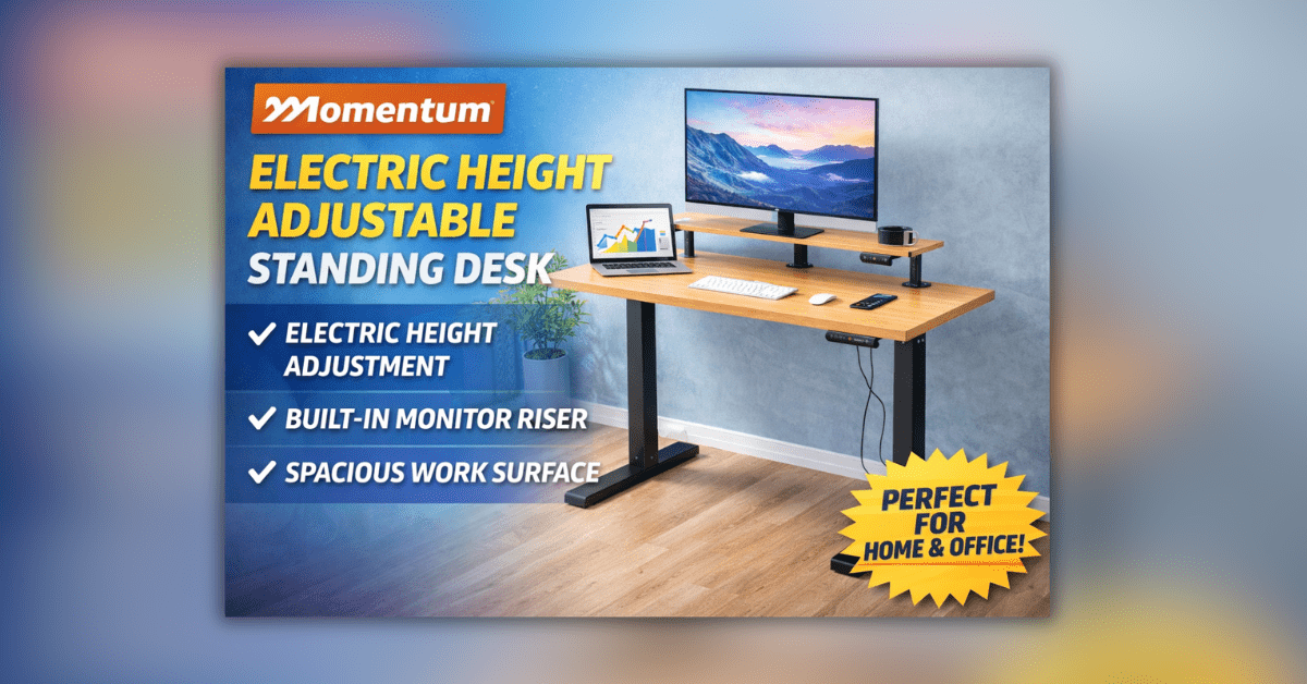 Momentum Electric Standing Desk height adjustable ergonomic office desk