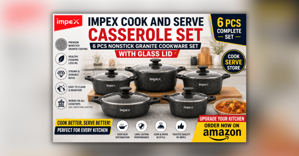 Nonstick granite cookware set for easy and healthy cooking