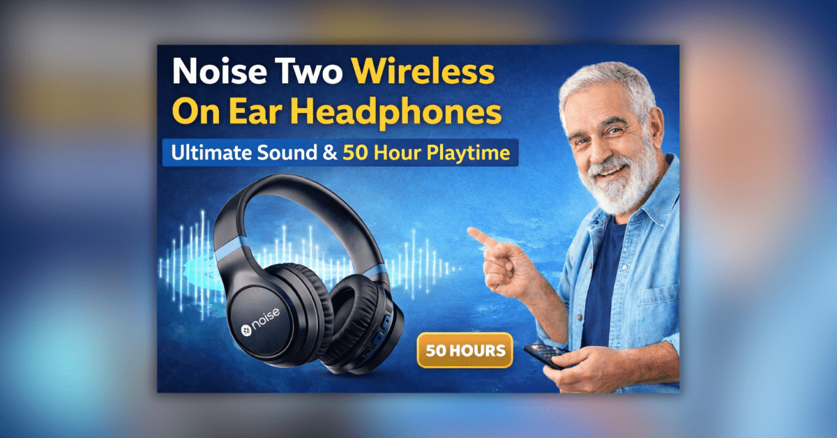 Noise Two Wireless On Ear Headphones with 50 Hours Battery and Clear Sound