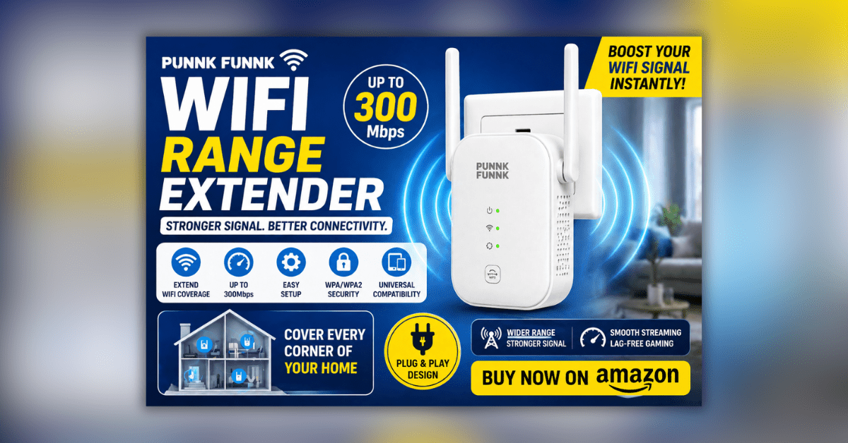 WiFi Range Extender for boosting internet signal and coverage