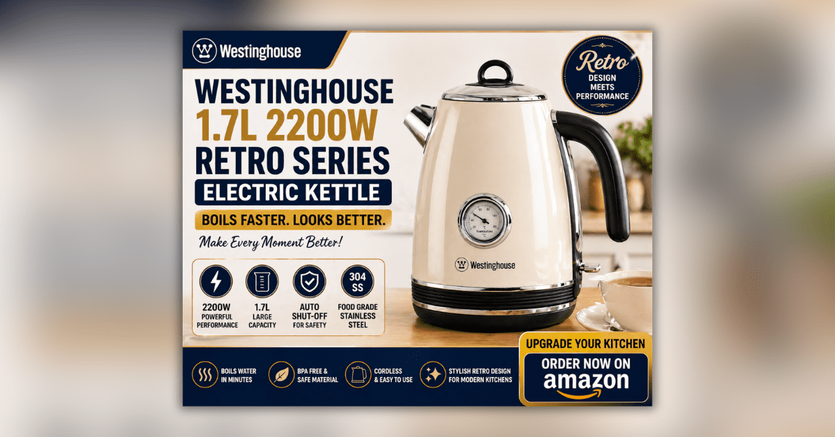 Electric kettle boiling water quickly for tea and coffee