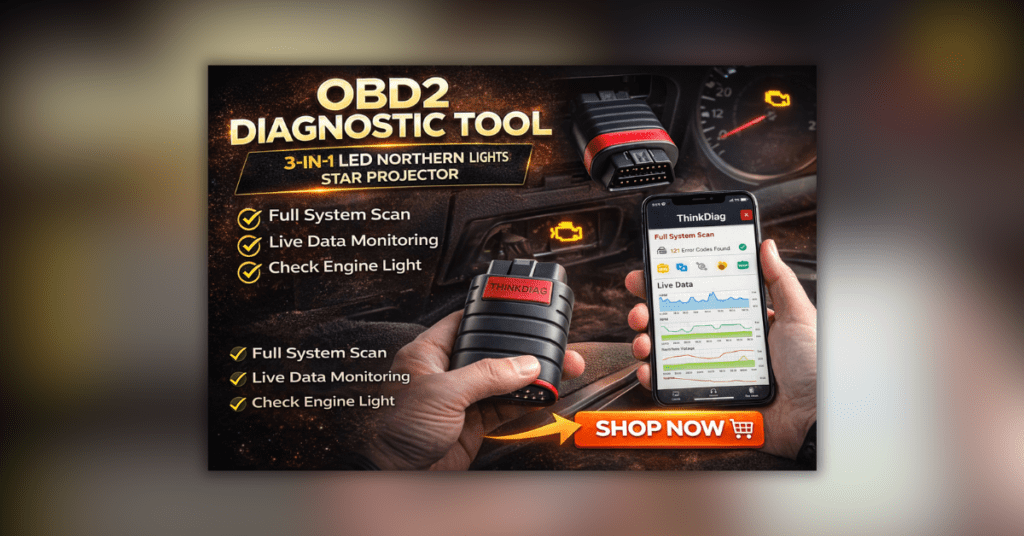 OBD2 Diagnostic Tool car scanner device with mobile app and live data