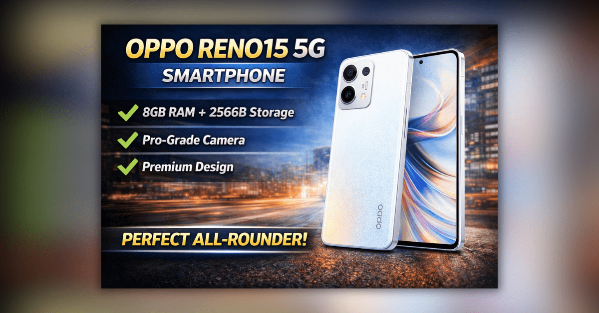 Oppo Reno15 5G स्मार्टफोन का प्रीमियम डिजाइन और कैमरा सेटअप