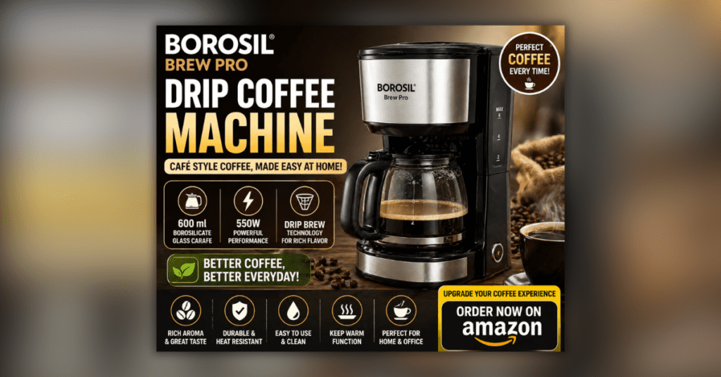 Coffee Maker Machine brewing fresh cafe style coffee at home