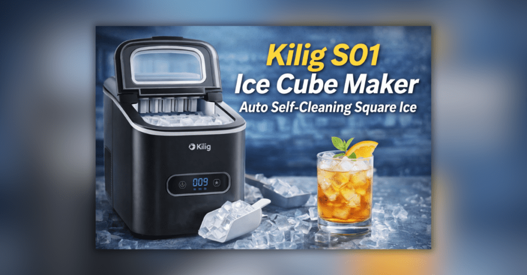 Kilig S01 Ice Cube Maker Machine fast auto self cleaning ice cubes
