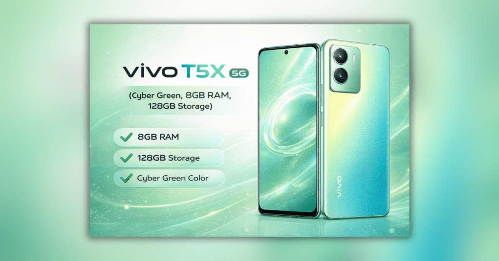 vivo T5X 5G smartphone with 7200mAh battery and stylish design
