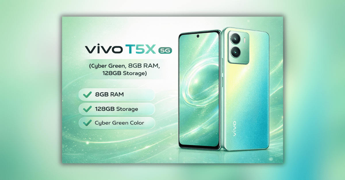 vivo T5X 5G smartphone with 7200mAh battery and stylish design