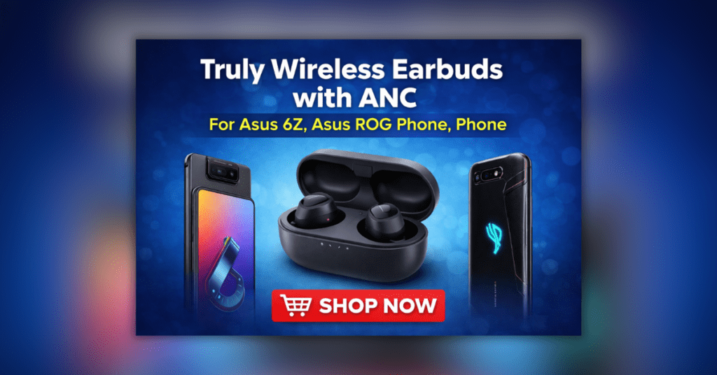 Truly Wireless Earbuds with ANC black earbuds and charging case