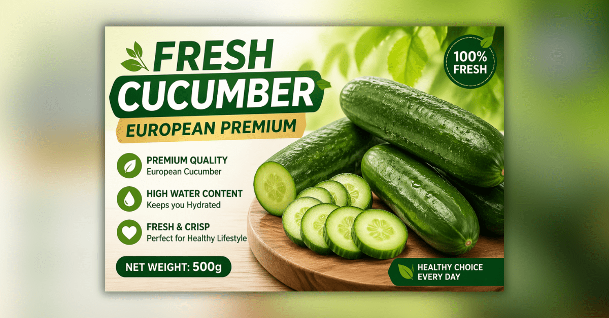 Fresh Cucumber European Premium – fresh, green and healthy cucumber for daily nutrition
