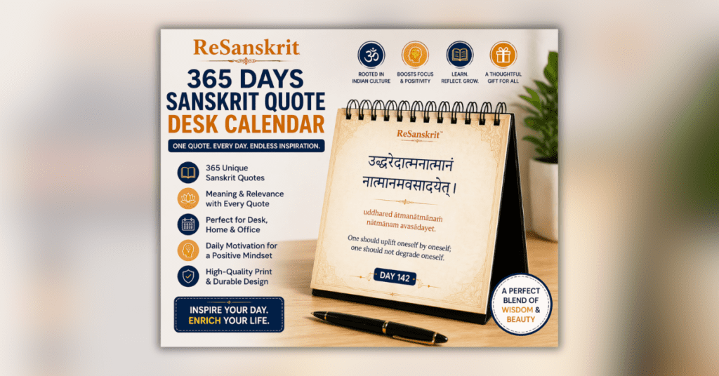 ReSanskrit 365 Days Sanskrit Quote Desk Calendar daily