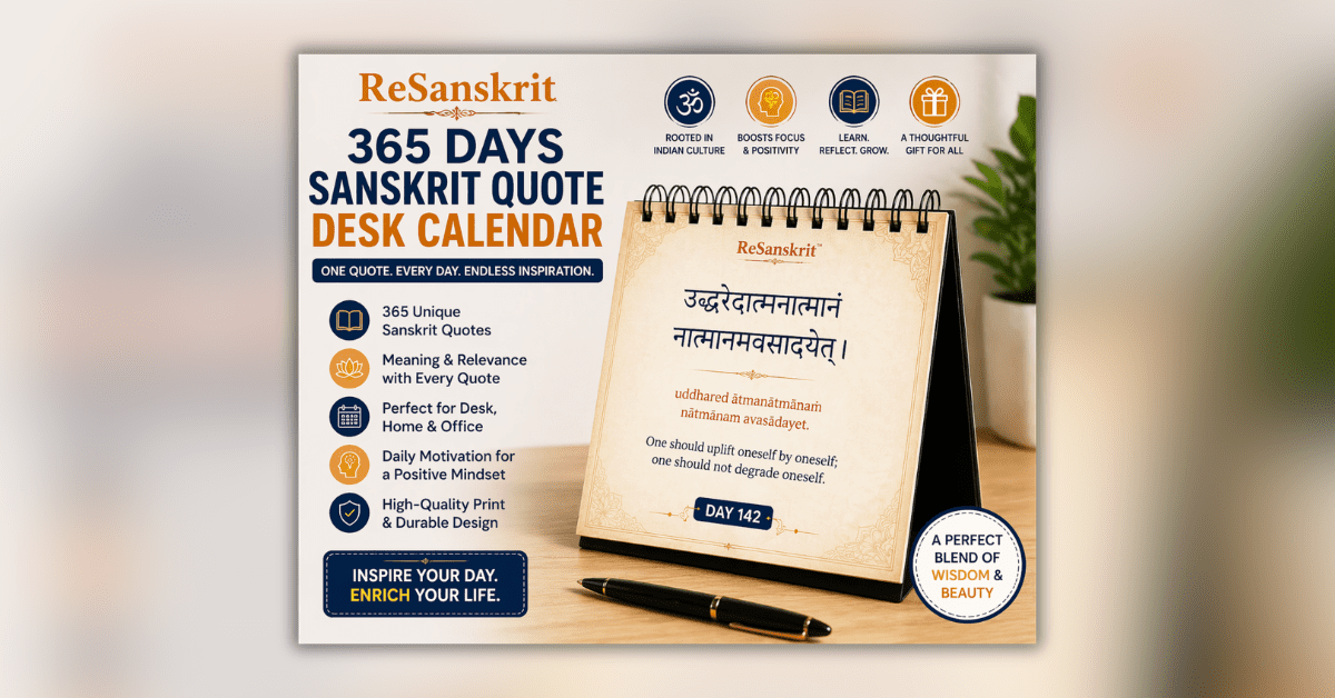 ReSanskrit 365 Days Sanskrit Quote Desk Calendar daily