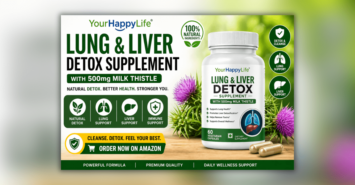 Lung & Liver Detox Supplement for natural body cleansing and liver lung health