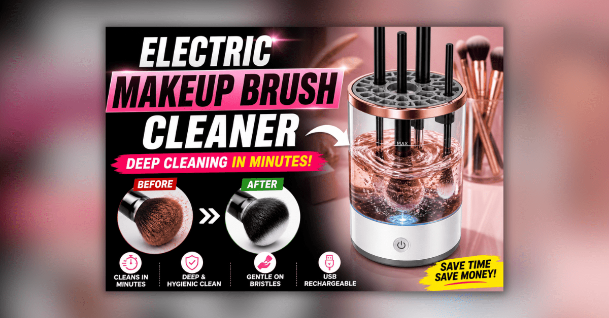 Electric makeup brush cleaner for quick and hygienic cleaning