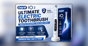 Oral-B iO3 electric toothbrush with smart modes and pressure sensor for deep cleaning