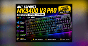 Ant Esports MK3400 V3 Pro mechanical gaming keyboard with RGB LED and 104 keys