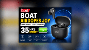 Boat Airdopes Joy TWS Earbuds का प्रीमियम डिज़ाइन और चार्जिंग केस